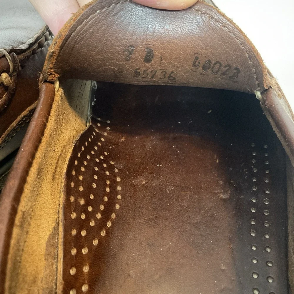 Allen Edmonds Boulder Dark Brown Leather Loafer Shoes Slip‎ On Solid Men Size 9D